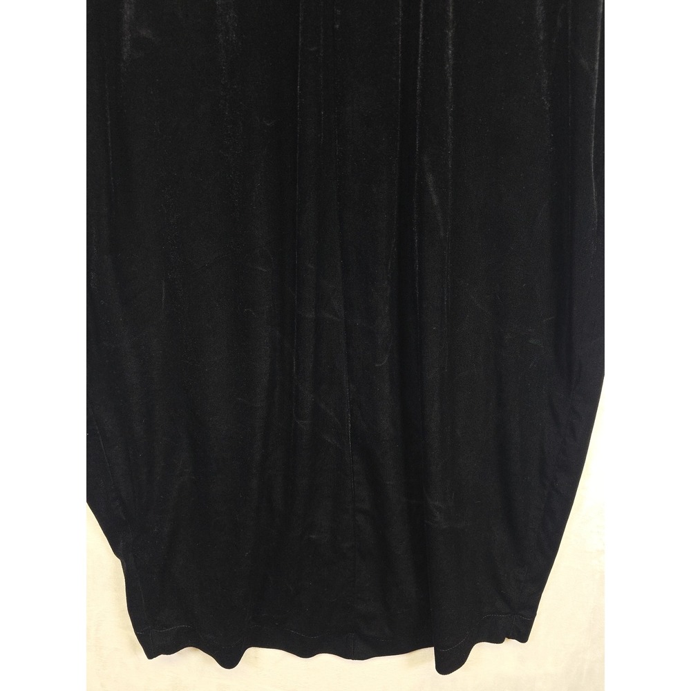 H&M Velvet‎ Dress Womens M Black Minimalist Cocktail Evening Luxe Classic Glam - Picture 10 of 16